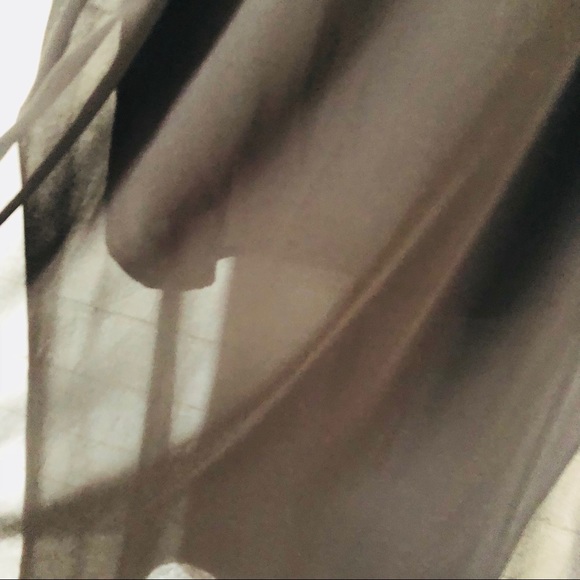 Guess Jet Black Isabelle Sheer Overlay Tank Top XS - Picture 3 of 6